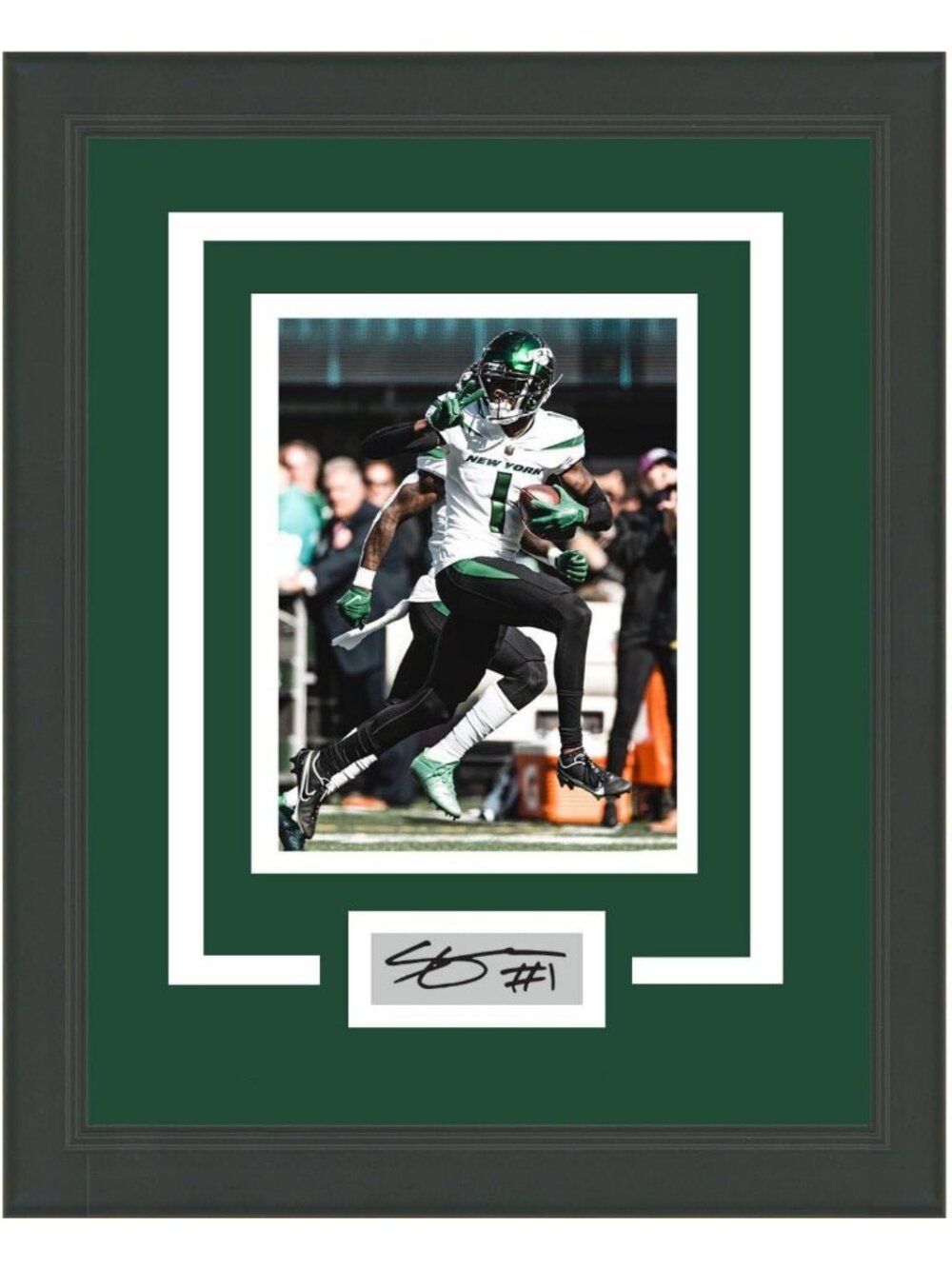 Laser Engraved Signature Football Photo - 11x14 Framed Sports Memorabilia